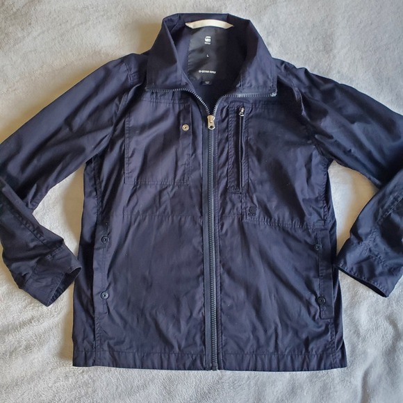 G Star Raw Other - G Star Raw Jacket Mens Large Black/Blue Full Zip Lightweight Powel DC Overshirt